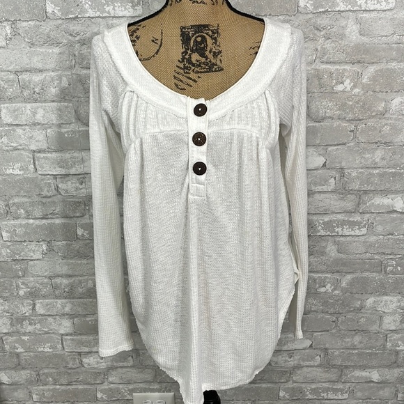 Free People We The Free Must Have Henley Top - Picture 2 of 8